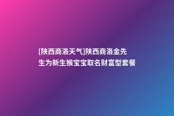 [陕西商洛天气]陕西商洛金先生为新生猴宝宝取名财富型套餐-第1张-公司起名-玄机派